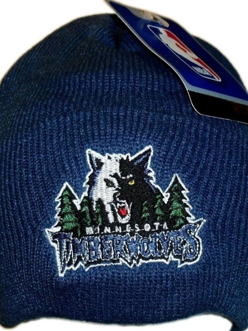 Minnesota Timberwolves Mens Vintage 90s Cuffed Beanie Winter Hat Cap New Tag Nba